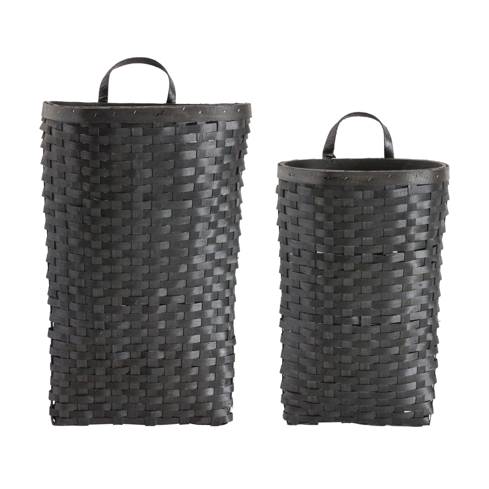 Black woven wall basket hotsell