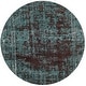 preview thumbnail 23 of 25, SAFAVIEH Handmade Classic Vintage Earline Abstract Distressed Rug 6' Round - Teal/Brown - Round
