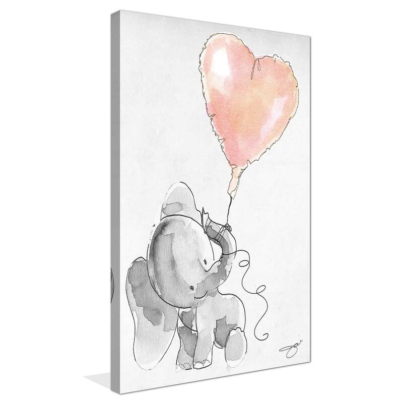"Baby Elephant Heart" by Jodi Print on Canvas