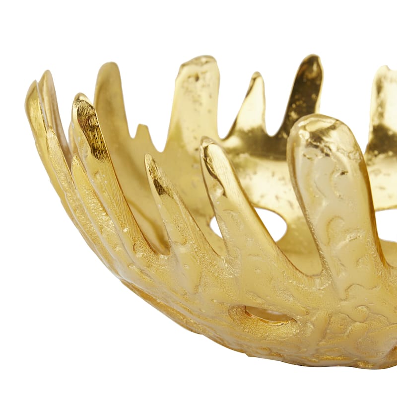 Aluminum Metal Decorative Bowl - Set of 2 Silver, Gold, Black - Roche River Decor