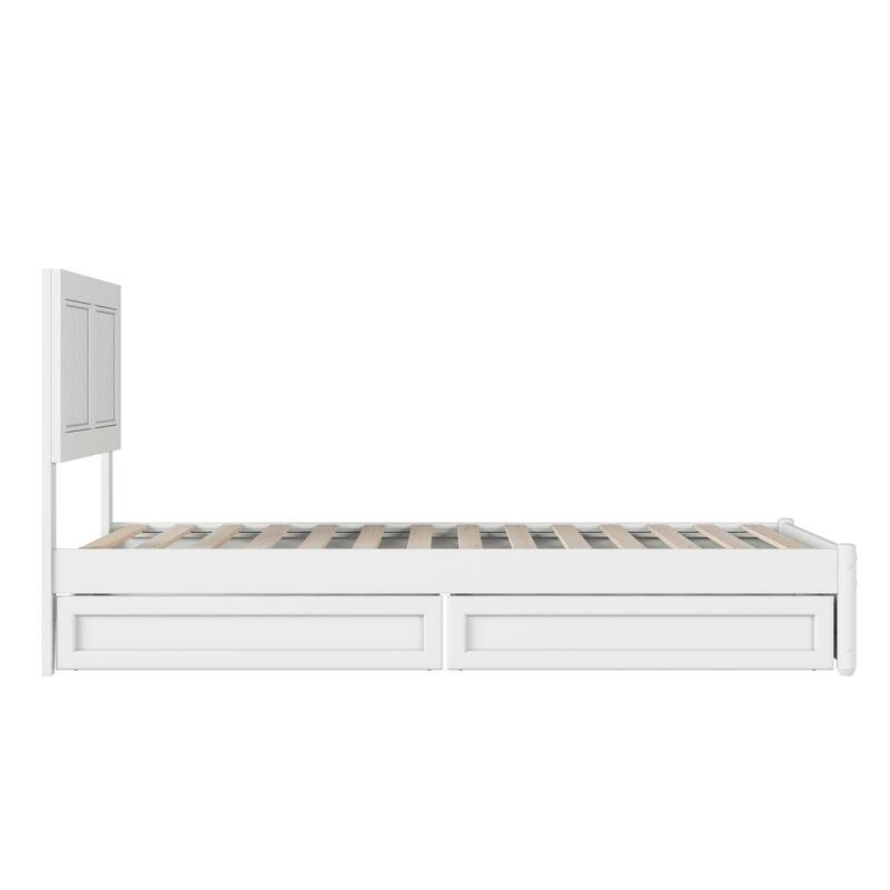 Clayton Platform Bed with Panel Footboard and Storage Drawers