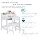 preview thumbnail 5 of 5, COSTARS Kids Study Desk with Storage Bins Activity Table and Chair Set, White