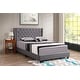 preview thumbnail 1 of 17, Julie Tufted Upholstered Bed Dark Grey Twill - Full