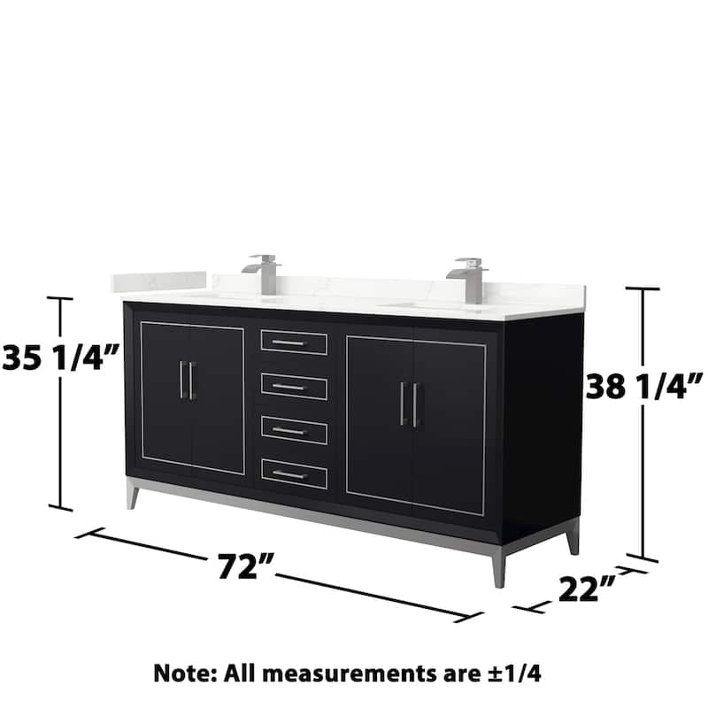 Wyndham Collection WCH515172D-QTZ-UNSMXX Marlena 72" Free Standing