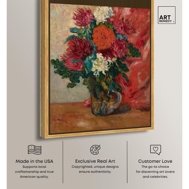 Valtat Dahlias Canvas by Art Remedy