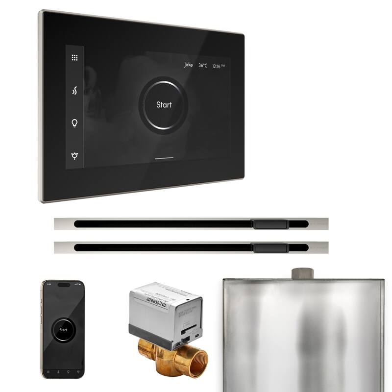 Mr Steam BXXL Xbutler Max Linear Package Steam Shower Control Package - Black / Polished Nickel
