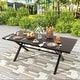 preview thumbnail 8 of 14, Kullavik 10 Pieces Outdoor Dining Set with 2 Swivel Chairs, 6 Single Chairs, X-Leg Table and Double-Sided Umbrella
