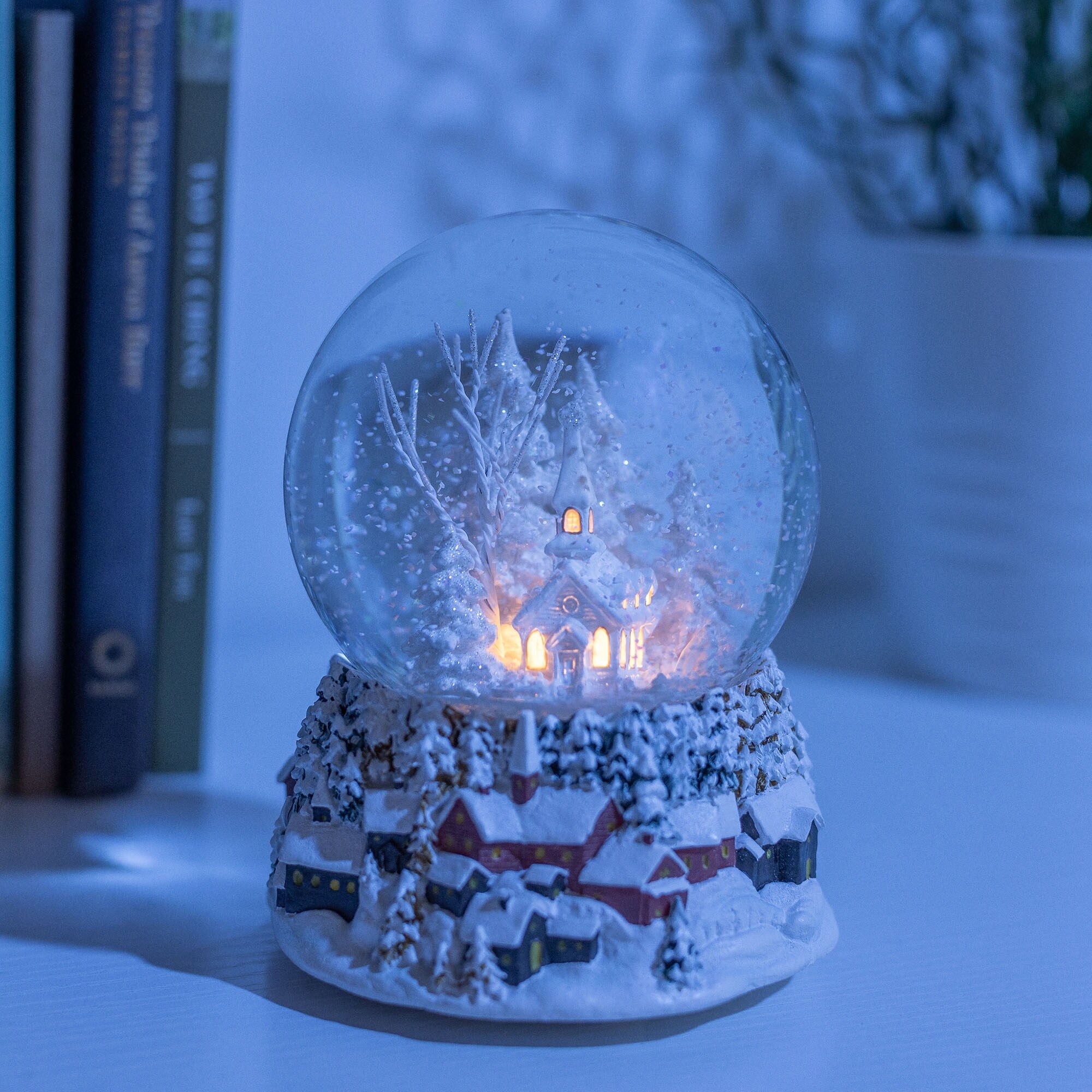 Ashfield & Harkness Winterland Church Decorative Snow Globe