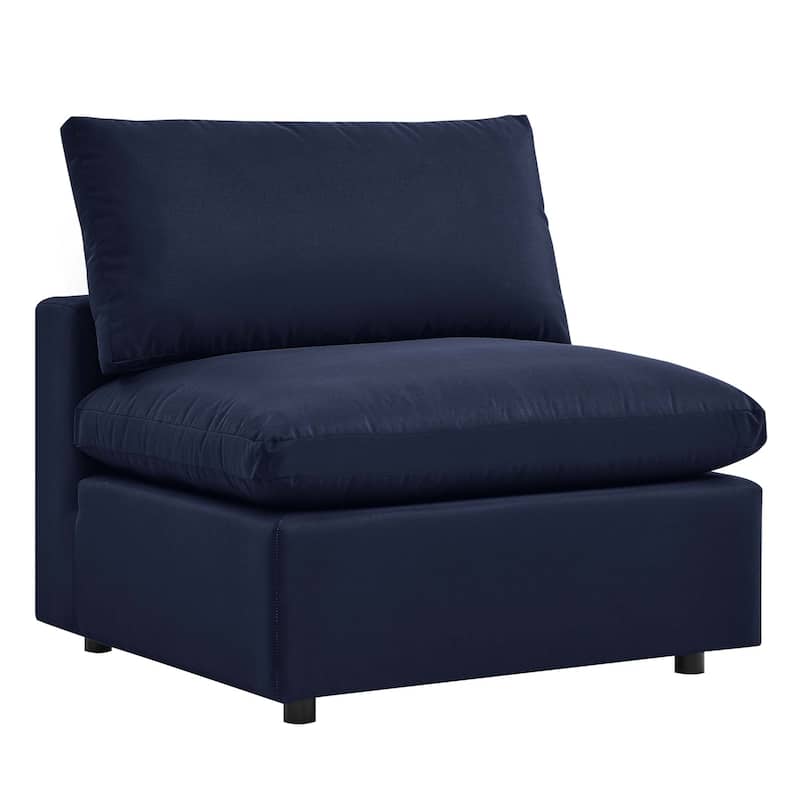 Commix Overstuffed Outdoor Patio Sofa - Navy
