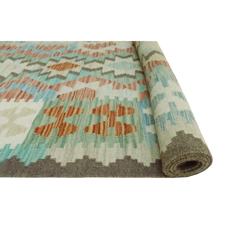 Sun Faded Flatweave Wadswort Red/Brown Runner - 2'7" x 6'5"
