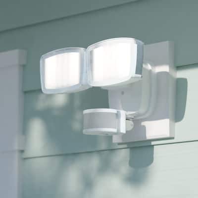 Integrated LED Motion Sensor Dusk to Dawn Outdoor Security Flood Light - 240 Degree - 85 Ft.