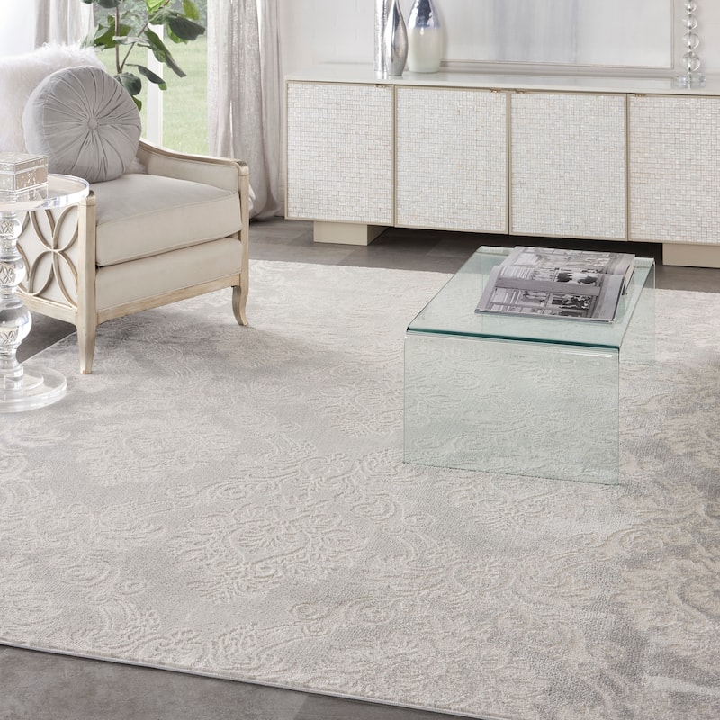 Nourison Elation Damask Pattern French Country Area Rug