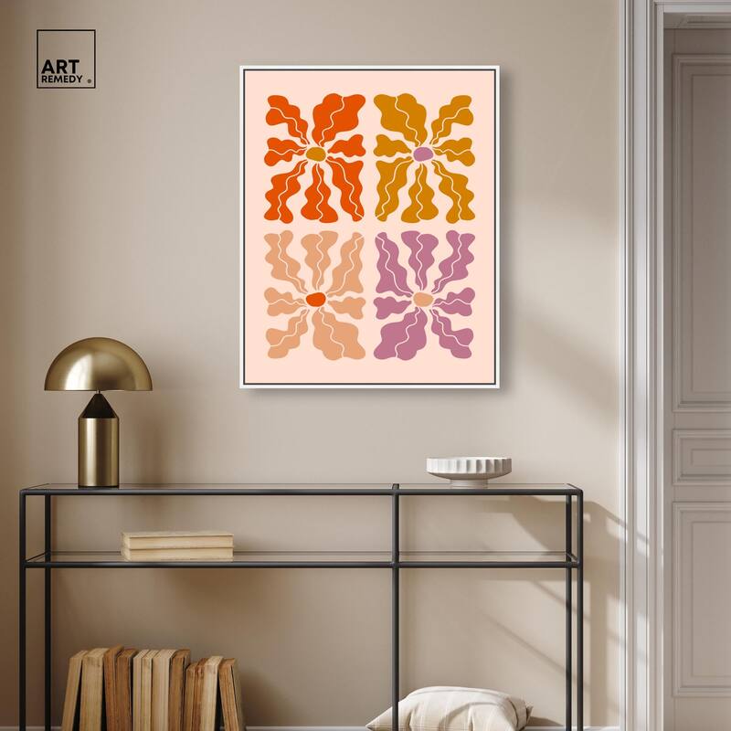 Four Flowers Poster Canvas by Art Remedy