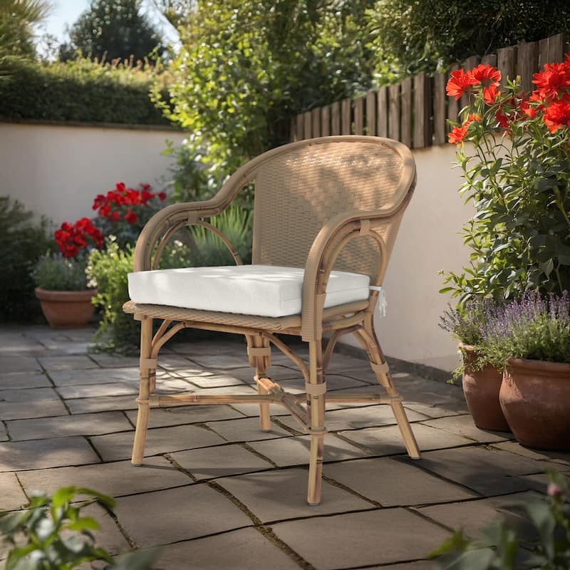 California Umbrella Outdoor Chair Pad Set of 2, 18" x 18", 2.5" Thick, Solstice Olefin Fabric