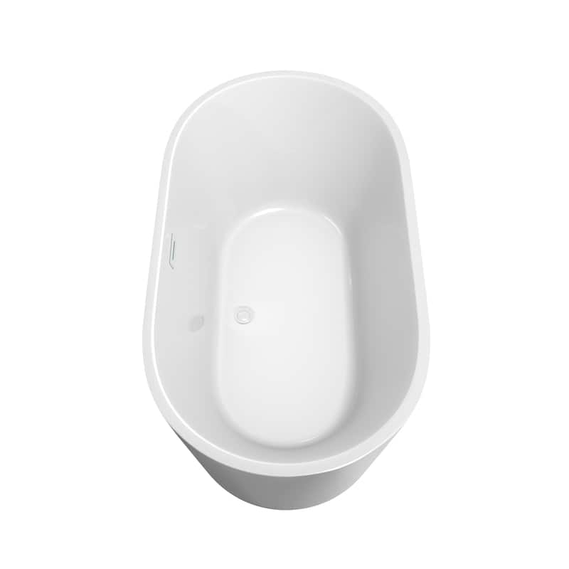 Wyndham Collection Carissa 60-inch White Freestanding Soaking Bathtub