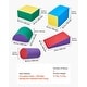 preview thumbnail 8 of 8, 5-Piece Set Multi Color PU Leather 5-Piece Foam Climbing Blocks Set for Kids and Safe - Multi Color - N/A