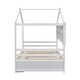 preview thumbnail 96 of 116, Bedroom House Bed with Roof Frame Bedside-shelves and Under Bed Storage Unit