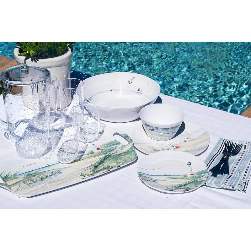 Abode Homewares by TarHong By the Shore Dinner Plate, 10.5", Set of 6