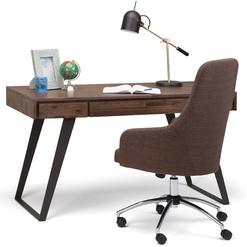 WYNDENHALL Mitchell Modern Industrial 54 inch Wide Desk - Rustic Natural Aged Brown