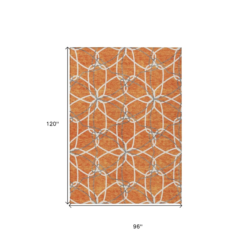 HomeRoots Geometric Modern Rectangle Outdoor Rug