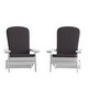 preview thumbnail 45 of 44, Indoor/Outdoor Folding Adirondack Chairs with Cushions - Set of 2 - 30.25"W x 34"D x 37"H