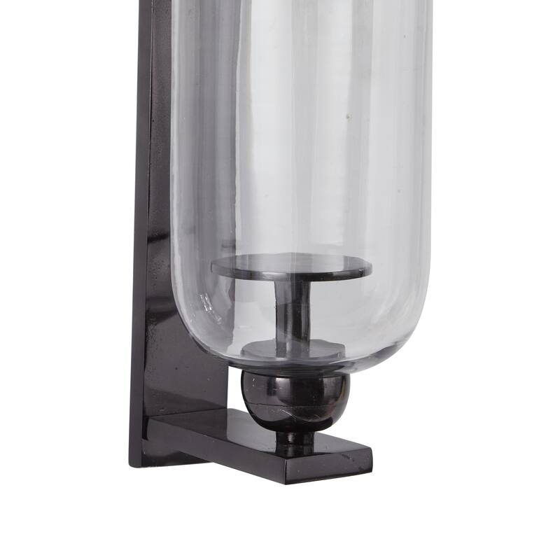 Aluminum Metal Single Candle Wall Sconce - Silver, Gold, Black - Roche River Decor