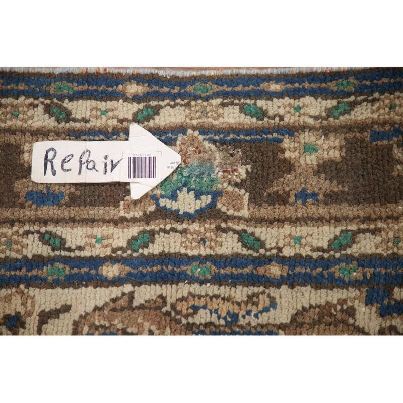 Hand Knotted Oriental 100% Wool Carpet Traditional Floral Peach Hamedan Area Rug - 10' 2'' X 6' 7''