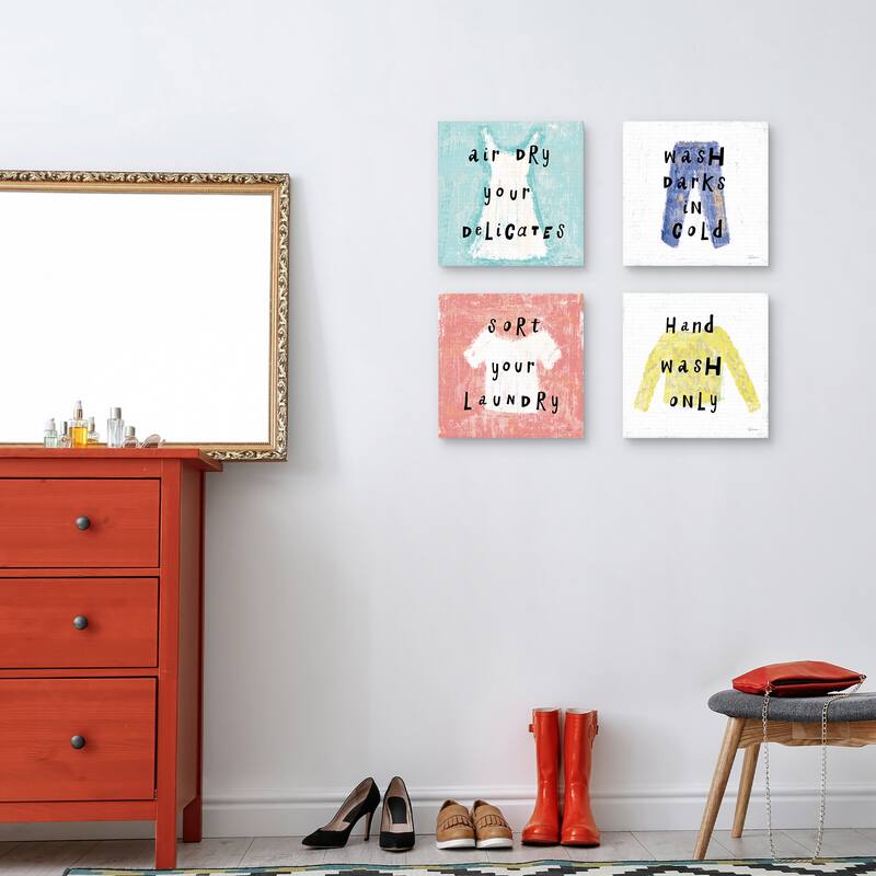 Laundry Rules III, Laundry Rules VI, Laundry Rules IV, Laundry Rules V by Sue Schlabach Canvas Art Prints