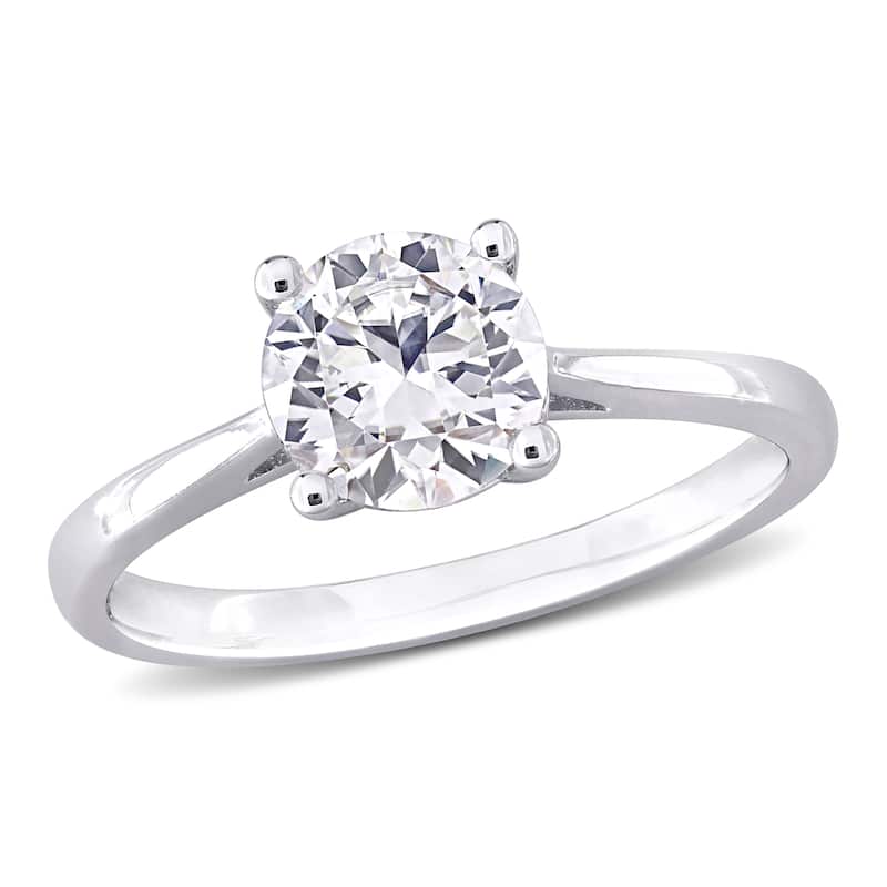 Miadora 1 5/8ct TGW Created White Sapphire Solitaire Ring Sterling Silver