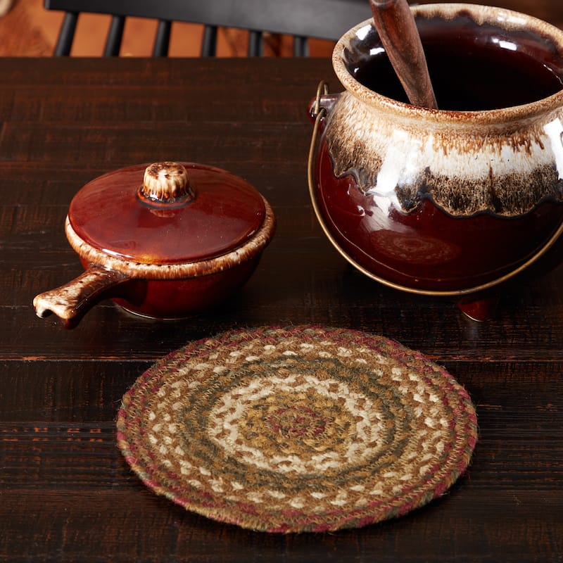 Tea Cabin Jute Trivet 8 - Trivet 8