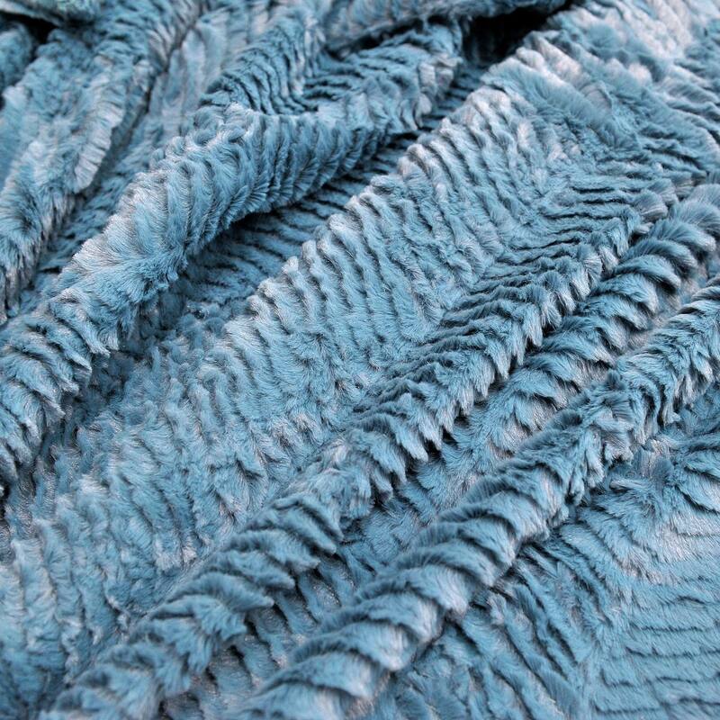 Herringbone FauxFur Throw, 50" x 60"