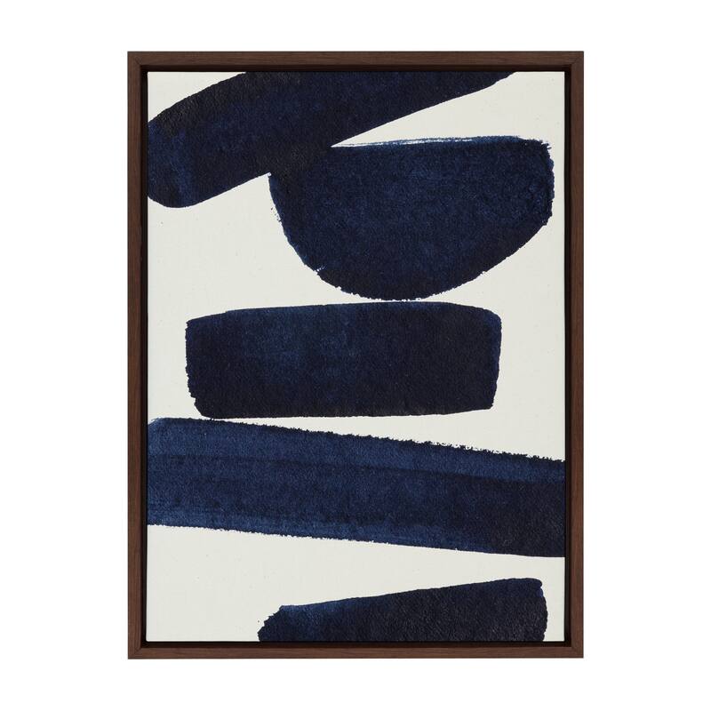 Kate and Laurel Sylvie Japandi 26 Framed Canvas by Rocket Jack - 18x24 - Brown - Plastic