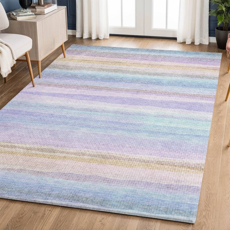 Premium Washable Super Soft Modern Stripe Mayfield Rug
