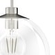 preview thumbnail 14 of 13, Hunter Xidane 1 Light Clear Glass Pendant or Semi-Flush Light - Kitchen Island, Dining Room, Entry - Glam, Contemporary