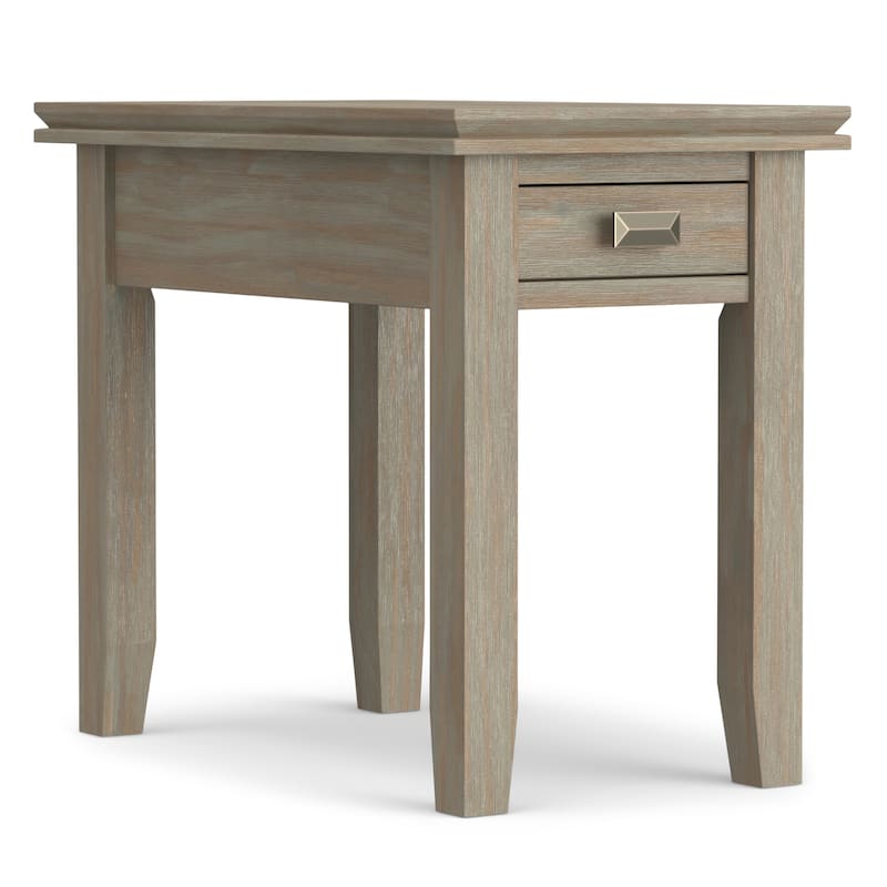 WYNDENHALL Stratford SOLID WOOD 14 inch Wide Rectangle Transitional Narrow Side Table - 14"W x 24" D x 20" H
