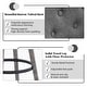 preview thumbnail 10 of 24, HOMYKA Tufted Swivel Bar Stool with Wood Grain Chair Legs Set of 2