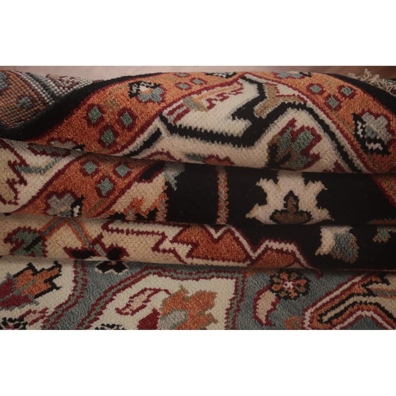 Heriz-Serapi Area Rug Hand-Knotted Bedroom Wool Carpet - 8'10"x 11'9"