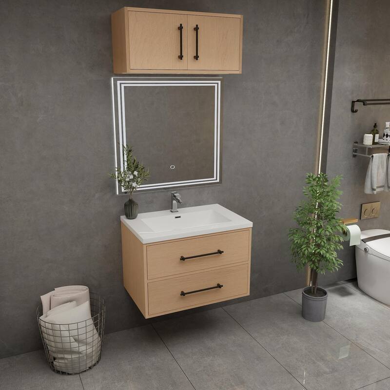 Victoria 30'' Wall-Mounted Vanity Set with Motion Sensor LED light Top Cabinet.