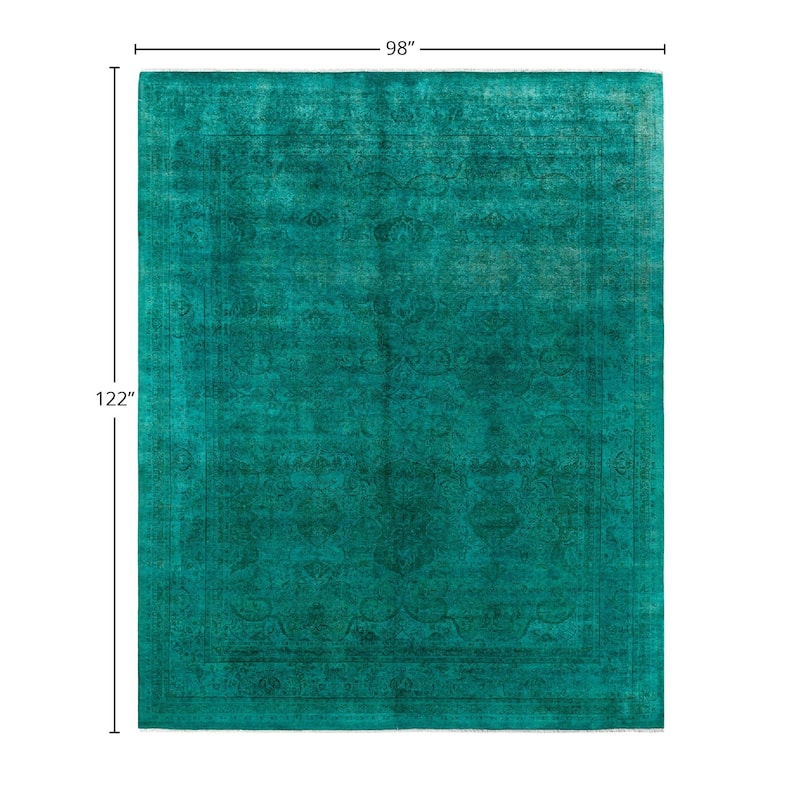 Contemporary Overdyed Wool Hand Knotted Area Rug - 8' 2" x 10' 2"