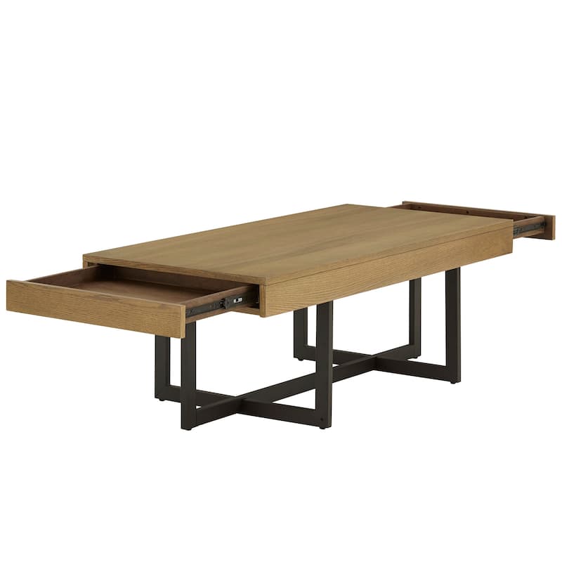 Eldersley Wood Finish Table with Drawer(s) by iNSPIRE Q Modern