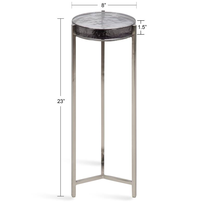 Kate and Laurel Aguilar Glam Drink Table - 9x9x23