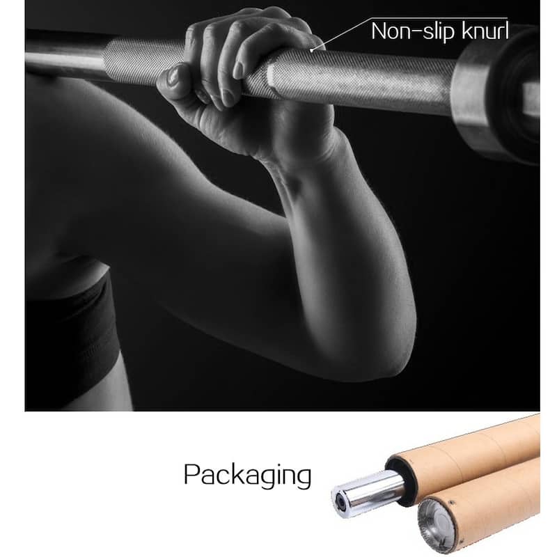 Yaheetech 7ft Olympic Barbell Bar Weight Lifting Weight Straight Bar - 85.83"x3.74"x3.74"