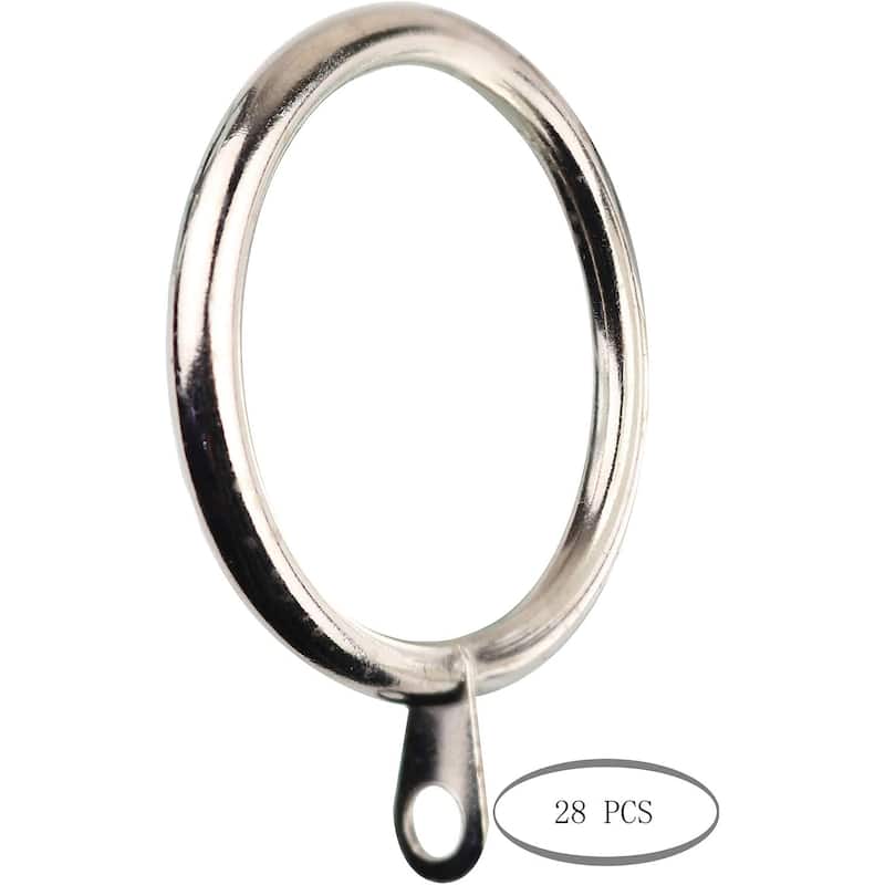 Meriville 2-Inch Inner Diameter Metal Curtain Rings with Eyelets