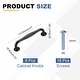 preview thumbnail 10 of 9, Cabinet Handles, Solid Cabinet Pulls Pull Handle with Screws for Kitchen Cupboard Drawer Dresser Wardrobes Black-8 Pack - 3.7 Inch