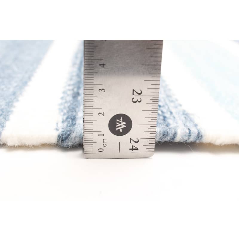 ECARPETGALLERY Flat-Weave Ankara FW Light Blue Wool Kilim - 5'2 x 7'6