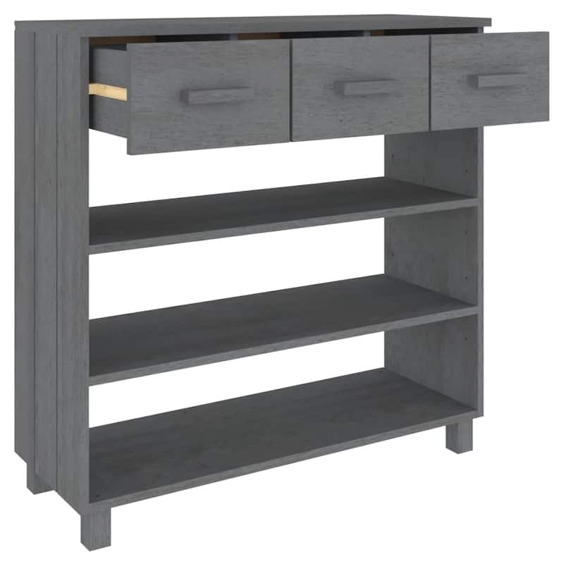 vidaXL Console Table Entryway Table Narrow Side Table HAMAR Solid Wood Pine - 35.4" x 13.8" x 35.4"