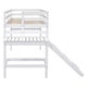 preview thumbnail 8 of 7, White Twin Size Pine Wood Loft Bed with Platform and ladder for Kids, Boys and Girls