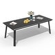 preview thumbnail 15 of 31, Pellebant Outdoor Aluminum Dining Table with Umbrella Hole for 6-8 Person