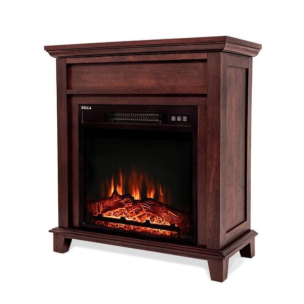Shop Belleze Electric Fireplace Wood Mantel 27 Freestanding