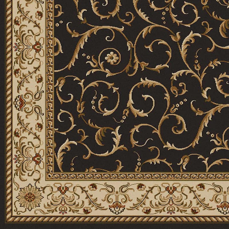 Admire Home Living Amalfi Transitional Scroll Pattern Area Rug
